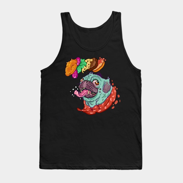 Dog. Funny cartoon dog. Pets. Hungry dog. Hamburger Tank Top by ManyaArtShop 